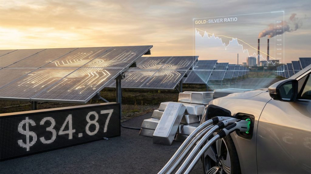 Silver price today record high industrial demand solar panels EVs