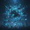 KIMI swarm agent orchestration showing 100 parallel AI nodes in cyberpunk visualization